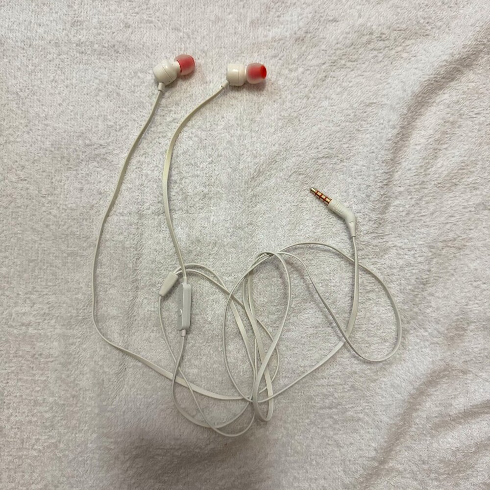 JBL In-Ear Wired Earbuds, White